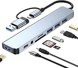 USB C Hub Docking Station HDMI Adapter,8 in 1 USB C Hub Multiport Adapter
