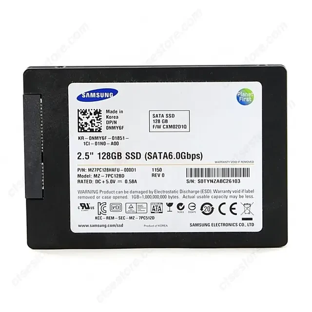 128GB Solid State Drive (SSD) SATA III 6.0Gbp